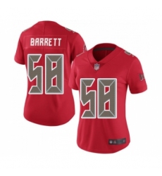 Women's Tampa Bay Buccaneers #58 Shaquil Barrett Limited Red Rush Vapor Untouchable Football Jersey