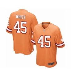 Men's Tampa Bay Buccaneers #45 Devin White Game Orange Glaze Alternate Football Jersey