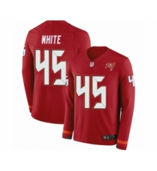 Men's Tampa Bay Buccaneers #45 Devin White Limited Red Therma Long Sleeve Football Jersey