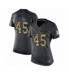Women's Tampa Bay Buccaneers #45 Devin White Limited Black 2016 Salute to Service Football Jersey