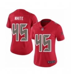 Women's Tampa Bay Buccaneers #45 Devin White Limited Red Rush Vapor Untouchable Football Jersey