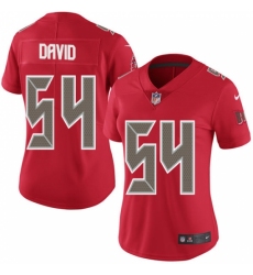 Women's Nike Tampa Bay Buccaneers #54 Lavonte David Limited Red Rush Vapor Untouchable NFL Jersey