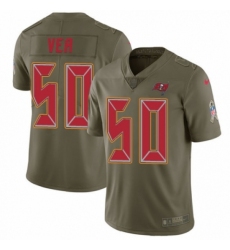 Men's Nike Tampa Bay Buccaneers #50 Vita Vea Limited Olive 2017 Salute to Service NFL Jersey