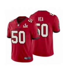 Men's  Tampa Bay Buccaneers #50 Vita Vea Red 2021 Super Bowl LV Jersey
