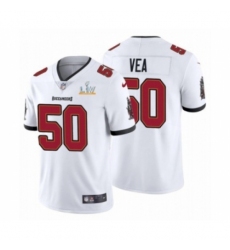 Men's  Tampa Bay Buccaneers #50 Vita Vea White 2021 Super Bowl LV Jersey