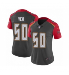 Women's Tampa Bay Buccaneers #50 Vita Vea Limited Gray Inverted Legend Football Jersey