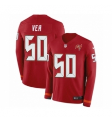 Youth Nike Tampa Bay Buccaneers #50 Vita Vea Limited Red Therma Long Sleeve NFL Jersey