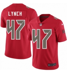 Men's Nike Tampa Bay Buccaneers #47 John Lynch Limited Red Rush Vapor Untouchable NFL Jersey