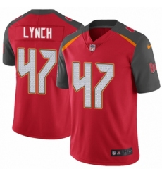 Men's Nike Tampa Bay Buccaneers #47 John Lynch Red Team Color Vapor Untouchable Limited Player NFL Jersey