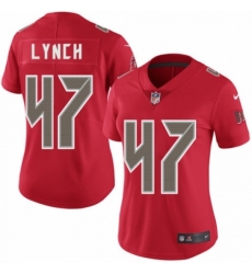 Women's Nike Tampa Bay Buccaneers #47 John Lynch Limited Red Rush Vapor Untouchable NFL Jersey
