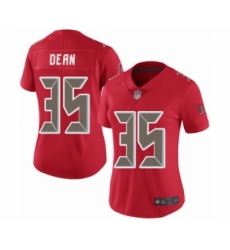 Women's Tampa Bay Buccaneers #35 Jamel Dean Limited Red Rush Vapor Untouchable Football Jersey