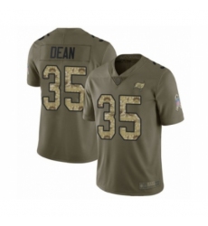 Youth Tampa Bay Buccaneers #35 Jamel Dean Limited Olive Camo 2017 Salute to Service Football Jersey