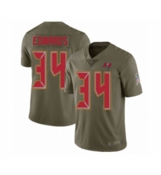 Men's Tampa Bay Buccaneers #34 Mike Edwards Limited Olive 2017 Salute to Service Football Jersey