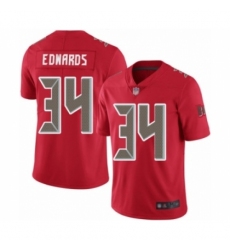 Men's Tampa Bay Buccaneers #34 Mike Edwards Limited Red Rush Vapor Untouchable Football Jersey