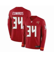 Men's Tampa Bay Buccaneers #34 Mike Edwards Limited Red Therma Long Sleeve Football Jersey