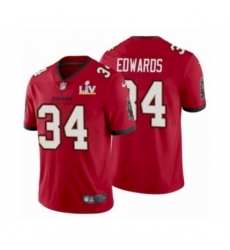 Men's Tampa Bay Buccaneers #34 Mike Edwards Red 2021 Super Bowl LV Jersey