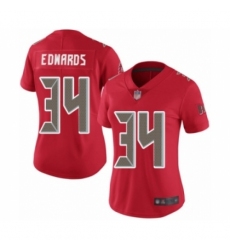 Women's Tampa Bay Buccaneers #34 Mike Edwards Limited Red Rush Vapor Untouchable Football Jersey