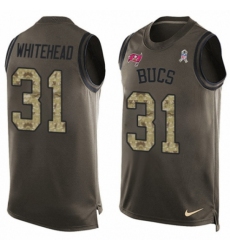 Men's Nike Tampa Bay Buccaneers #31 Jordan Whitehead Limited Green Salute to Service Tank Top NFL Jersey