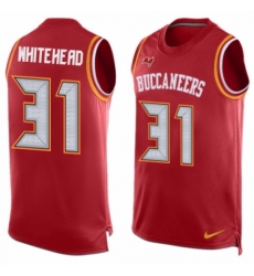 Men's Nike Tampa Bay Buccaneers #31 Jordan Whitehead Limited Red Player Name & Number Tank Top NFL Jersey