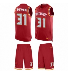 Men's Nike Tampa Bay Buccaneers #31 Jordan Whitehead Limited Red Tank Top Suit NFL Jersey