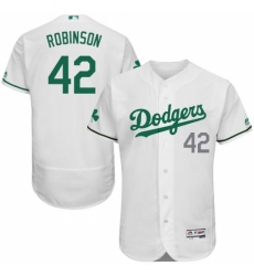 Men's Majestic Los Angeles Dodgers #42 Jackie Robinson White Celtic Flexbase Authentic Collection MLB Jersey