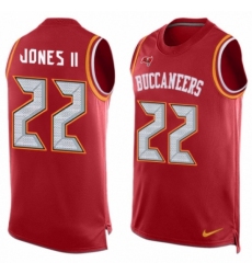 Men's Nike Tampa Bay Buccaneers #22 Ronald Jones II Limited Red Player Name & Number Tank Top NFL Jersey
