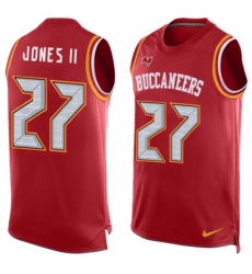 Men's Nike Tampa Bay Buccaneers #27 Ronald Jones II Limited Red Player Name & Number Tank Top NFL Jersey