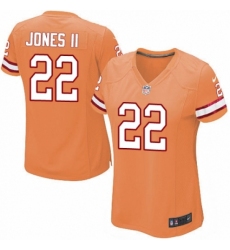 Women's Nike Tampa Bay Buccaneers #22 Ronald Jones II Game Orange Glaze Alternate NFL Jersey