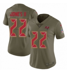 Women's Nike Tampa Bay Buccaneers #22 Ronald Jones II Limited Olive 2017 Salute to Service NFL Jersey
