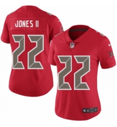 Women's Nike Tampa Bay Buccaneers #22 Ronald Jones II Limited Red Rush Vapor Untouchable NFL Jersey
