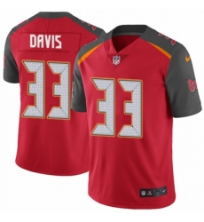 Men's Nike Tampa Bay Buccaneers #33 Carlton Davis Red Team Color Vapor Untouchable Limited Player NFL Jersey