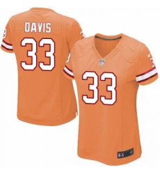 Women's Nike Tampa Bay Buccaneers #33 Carlton Davis Game Orange Glaze Alternate NFL Jersey