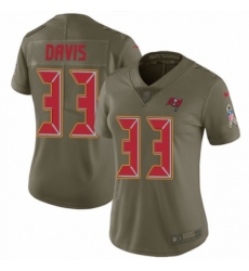 Women's Nike Tampa Bay Buccaneers #33 Carlton Davis Limited Olive 2017 Salute to Service NFL Jersey