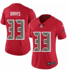 Women's Nike Tampa Bay Buccaneers #33 Carlton Davis Limited Red Rush Vapor Untouchable NFL Jersey