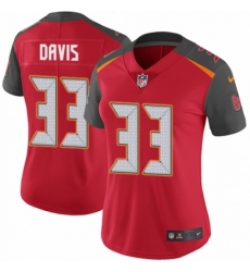 Women's Nike Tampa Bay Buccaneers #33 Carlton Davis Red Team Color Vapor Untouchable Limited Player NFL Jersey