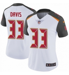 Women's Nike Tampa Bay Buccaneers #33 Carlton Davis White Vapor Untouchable Limited Player NFL Jersey