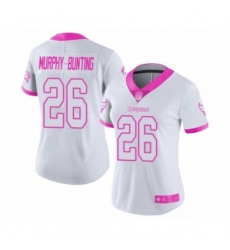 Women's Tampa Bay Buccaneers #26 Sean Murphy-Bunting Limited White Pink Rush Fashion Football Jersey