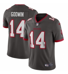 Men's Tampa Bay Buccaneers #14 Chris Godwin Nike Pewter Alternate Vapor Limited Jersey