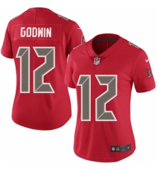 Women's Nike Tampa Bay Buccaneers #12 Chris Godwin Limited Red Rush Vapor Untouchable NFL Jersey