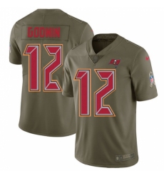 Youth Nike Tampa Bay Buccaneers #12 Chris Godwin Limited Olive 2017 Salute to Service NFL Jersey