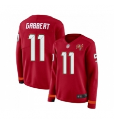 Women's Tampa Bay Buccaneers #11 Blaine Gabbert Limited Red Therma Long Sleeve Football Jersey