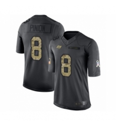 Men's Tampa Bay Buccaneers #8 Bradley Pinion Limited Black 2016 Salute to Service Football Jersey