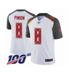 Men's Tampa Bay Buccaneers #8 Bradley Pinion White Vapor Untouchable Limited Player 100th Season Football Jersey