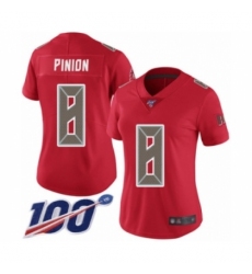 Women's Tampa Bay Buccaneers #8 Bradley Pinion Limited Red Rush Vapor Untouchable 100th Season Football Jersey