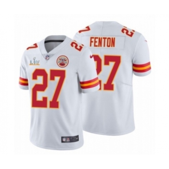 Men's Kansas City Chiefs #27 Rashad Fenton White 2021 Super Bowl LV Jersey Men's Kansas City Chiefs #27 Rashad Fenton White 2021 Super Bowl LV Jersey