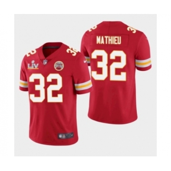 Men's Kansas City Chiefs #32 Tyrann Mathieu Red 2021 Super Bowl LV Jersey Men's Kansas City Chiefs #32 Tyrann Mathieu Red 2021 Super Bowl LV Jersey