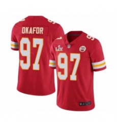 Men's  Kansas City Chiefs #97 Alex Okafor Red 2021 Super Bowl LV Jersey
