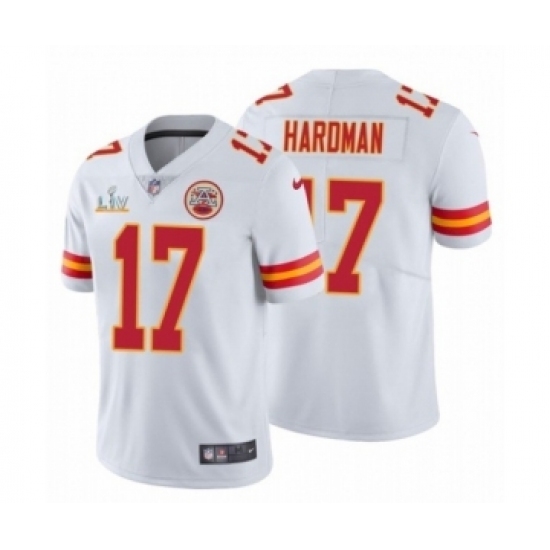 Women's Kansas City Chiefs #17 Mecole Hardman White 2021 Super Bowl LV Jersey Women's Kansas City Chiefs #17 Mecole Hardman White 2021 Super Bowl LV Jersey