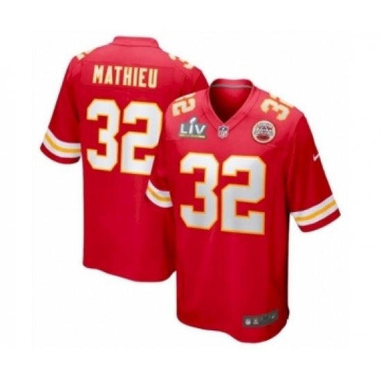 Women's Kansas City Chiefs #32 Tyrann Mathieu Red Super Bowl LV Game Jersey Women's Kansas City Chiefs #32 Tyrann Mathieu Red Super Bowl LV Game Jersey
