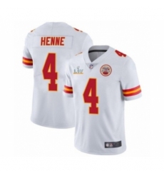 Women's  Kansas City Chiefs #4 Chad Henne White 2021 Super Bowl LV Jersey